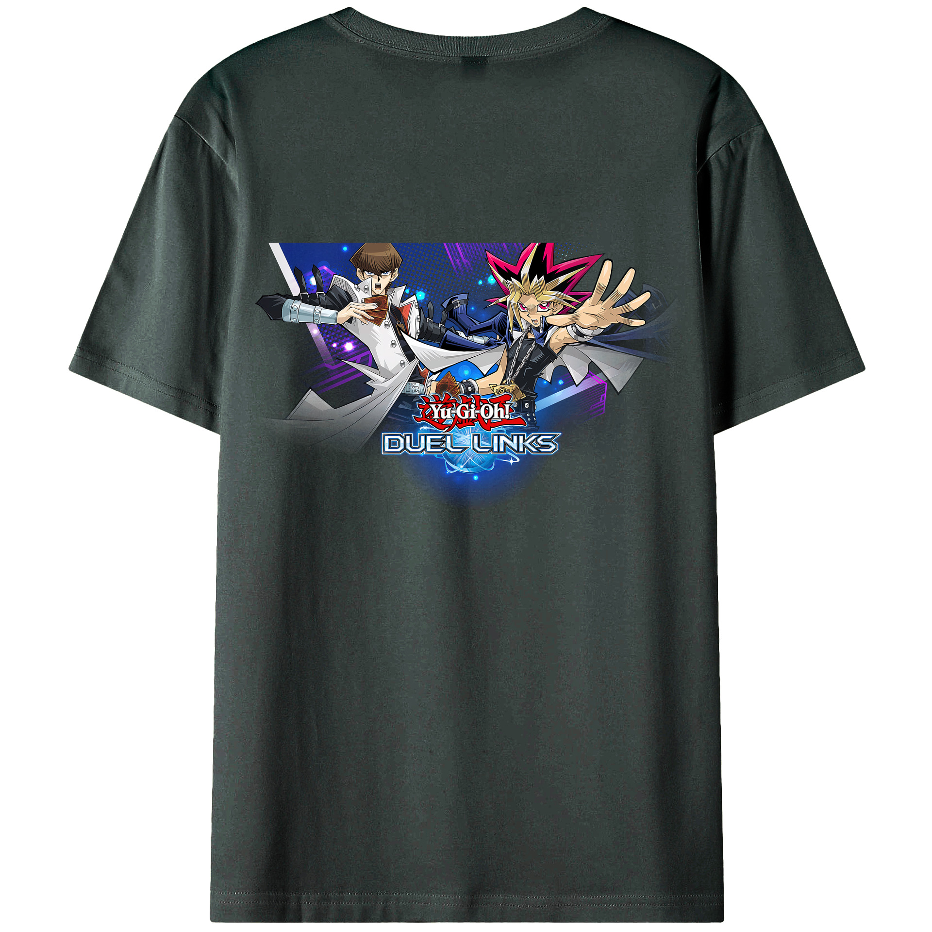 （画像用） 遊☆戯☆王 Yu-Gi-Oh! 綿100％ メンズ半袖Tシャツ（バックプリント） 通気性